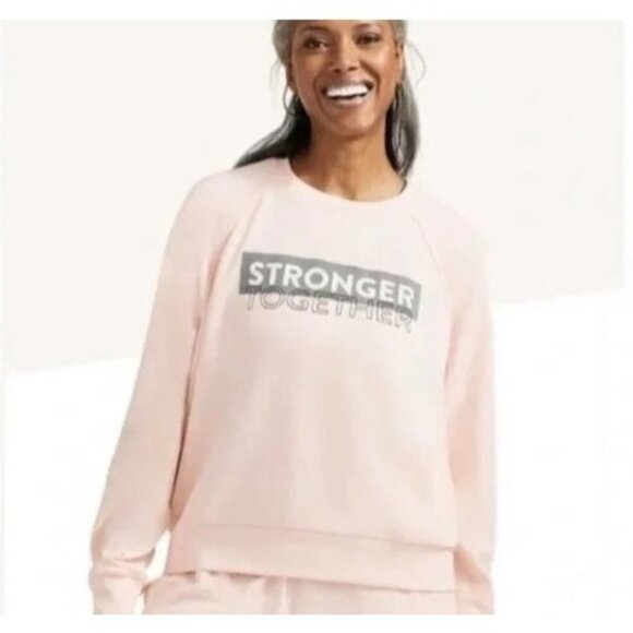 NEW! Peloton Unwind Peach Stronger Together Sweatshirt Women's Size Medium - Picture 1 of 13